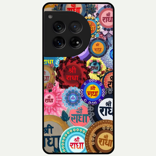  Radha Divine Bloom Glass Case For OnePlus 12 back cover – full design glossy printed glass finish