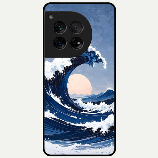  Rising Tide Power Glass Case For OnePlus 12 back cover – full design glossy printed glass finish