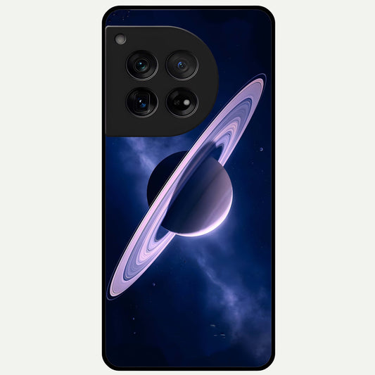  Saturn Ring Mystique Glass Case For OnePlus 12 back cover – full design glossy printed glass finish