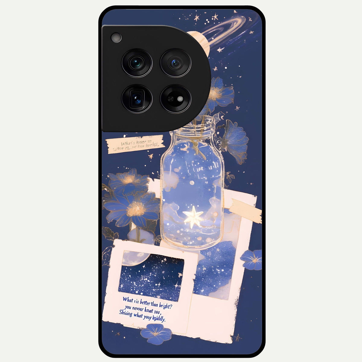  Starlit Cosmic Jar Glass Case For OnePlus 12 back cover – full design glossy printed glass finish