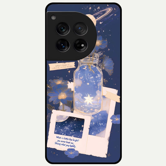  Starlit Cosmic Jar Glass Case For OnePlus 12 back cover – full design glossy printed glass finish