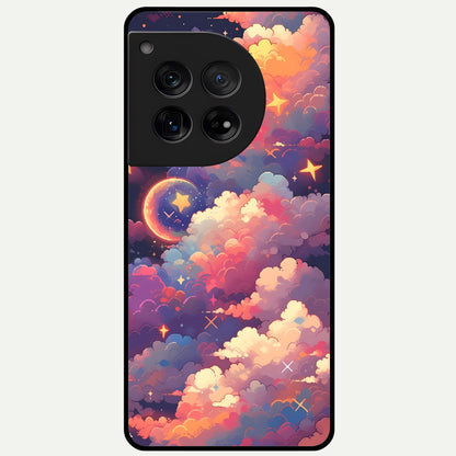  Starlit Dream Clouds Glass Case For OnePlus 12 back cover – full design glossy printed glass finish