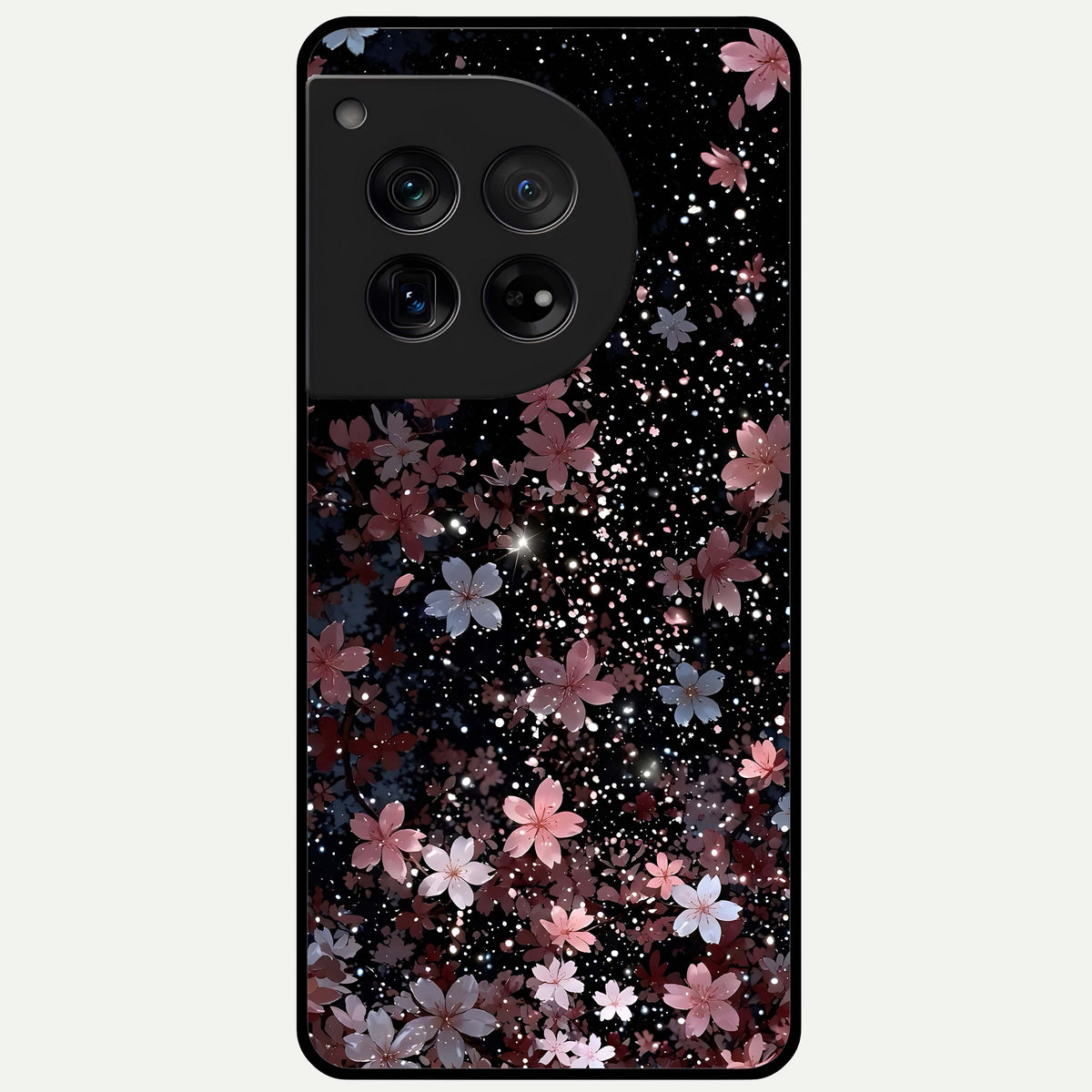  Starlit Flower Dreams Glass Case For OnePlus 12 back cover – full design glossy printed glass finish