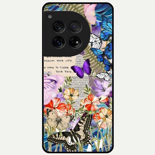  Storm Path Bloom Glass Case For OnePlus 12 back cover – full design glossy printed glass finish