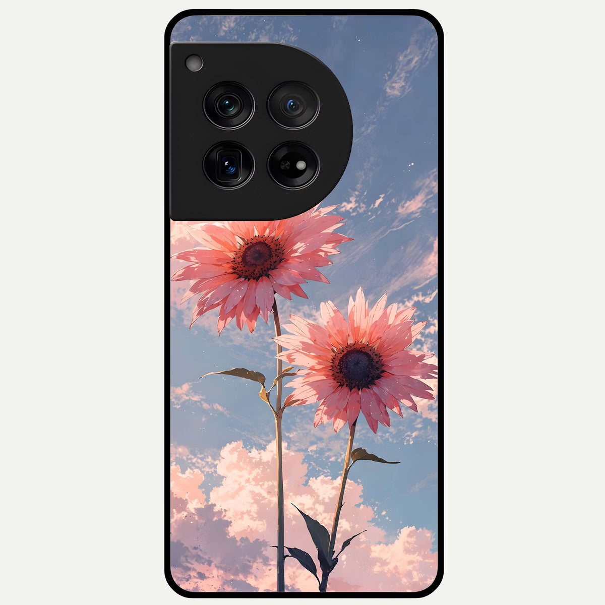  Sun Moon Balance Glass Case For OnePlus 12 back cover – full design glossy printed glass finish