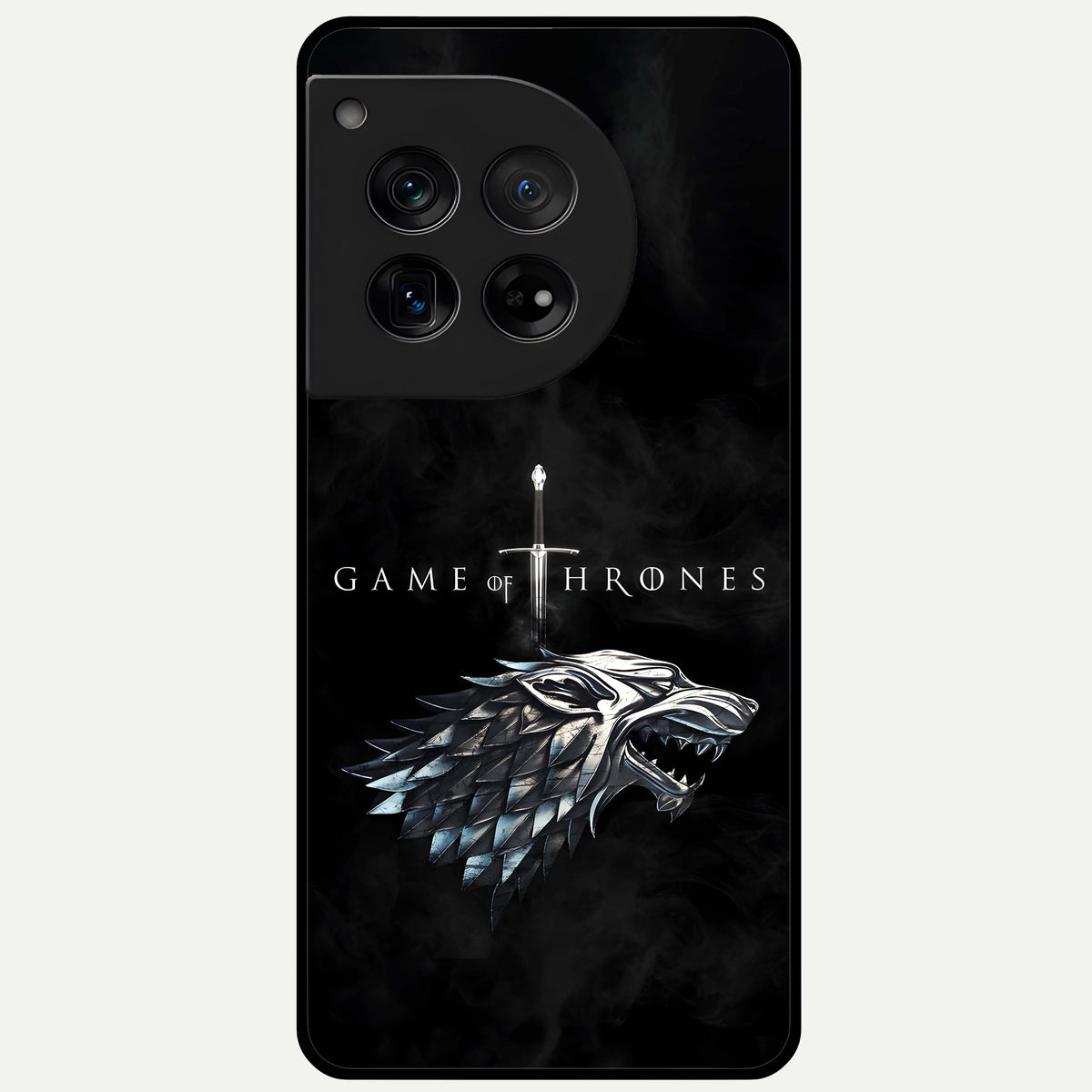  Throne Wolf Legacy Glass Case For OnePlus 12 back cover – full design glossy printed glass finish