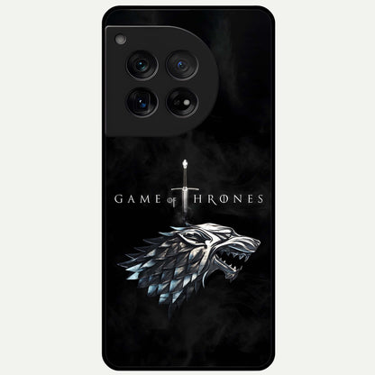  Throne Wolf Legacy Glass Case For OnePlus 12 back cover – full design glossy printed glass finish