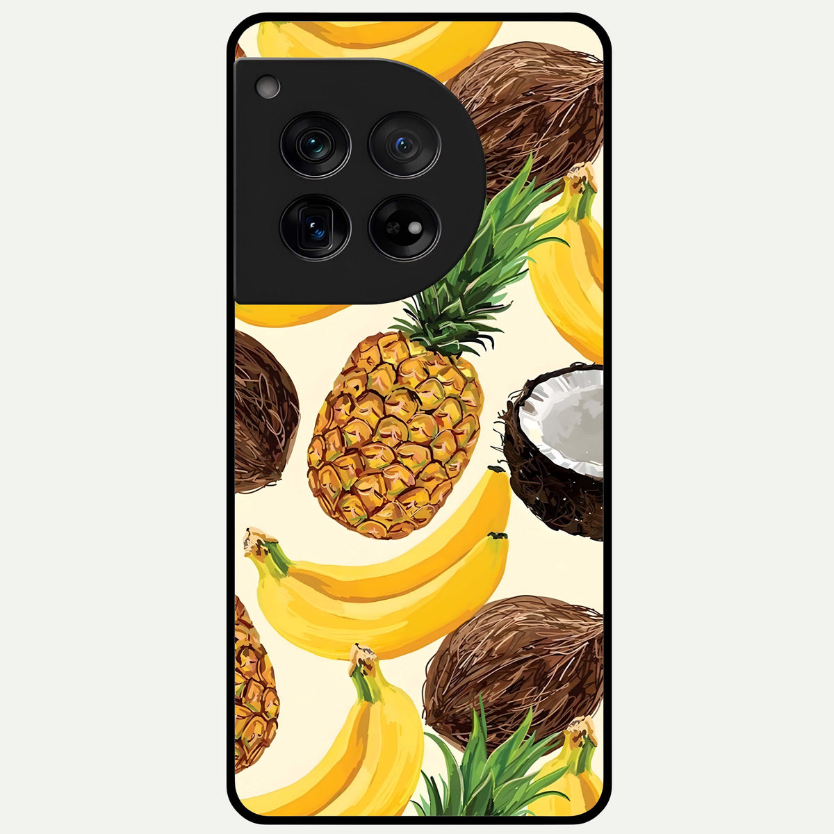  Tropical Fruit Mood Glass Case For OnePlus 12 back cover – full design glossy printed glass finish