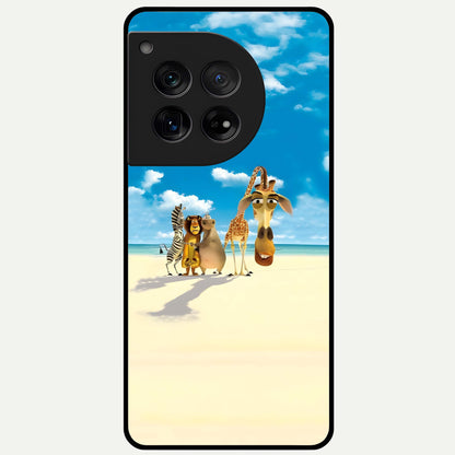  Tropical Fun Squad Glass Case For OnePlus 12 back cover – full design glossy printed glass finish