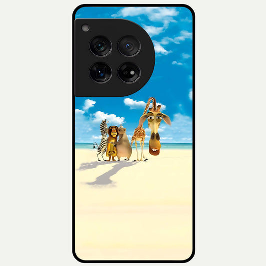 Tropical Fun Squad Glass Case For OnePlus 12 back cover – full design glossy printed glass finish