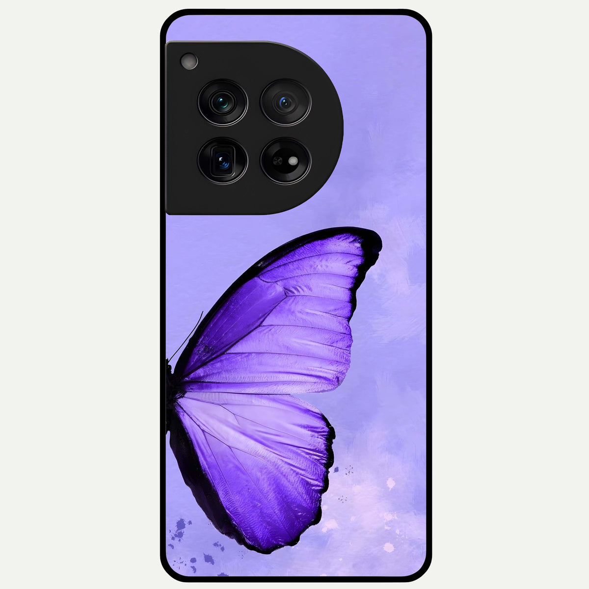  Violet Dream Wing Glass Case For OnePlus 12 back cover – full design glossy printed glass finish