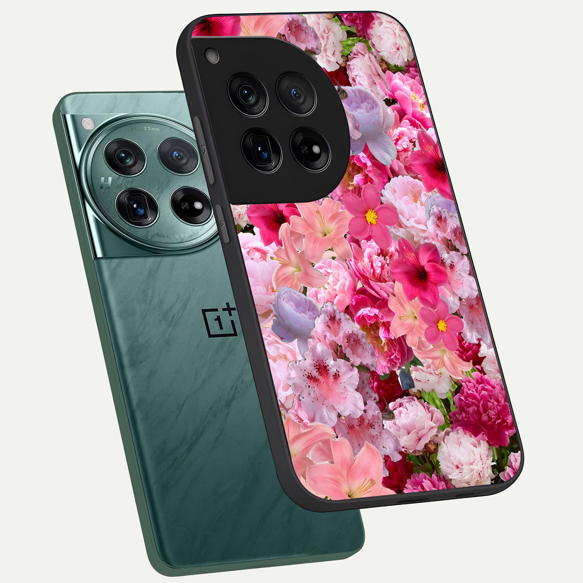  Bloom Crush Fantasy phone case For OnePlus 12 showing premium glass back cover with detailed artwork