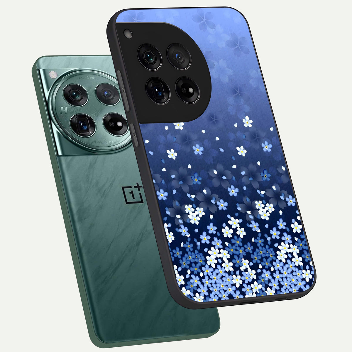  Blue Starry phone case For OnePlus 12 showing premium glass back cover with detailed artwork