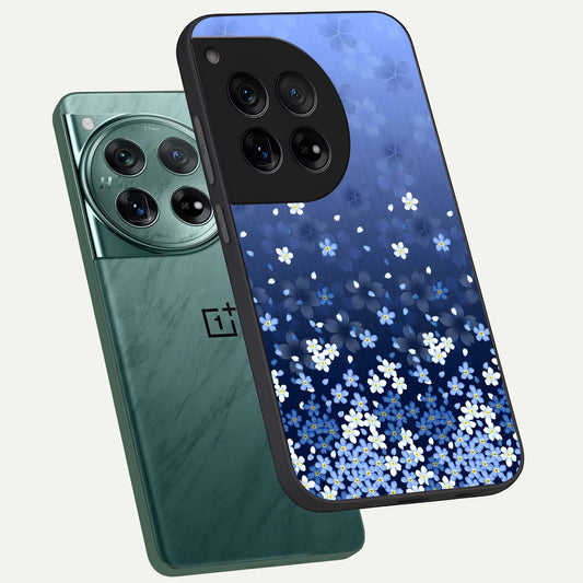  Blue Starry phone case For OnePlus 12 showing premium glass back cover with detailed artwork