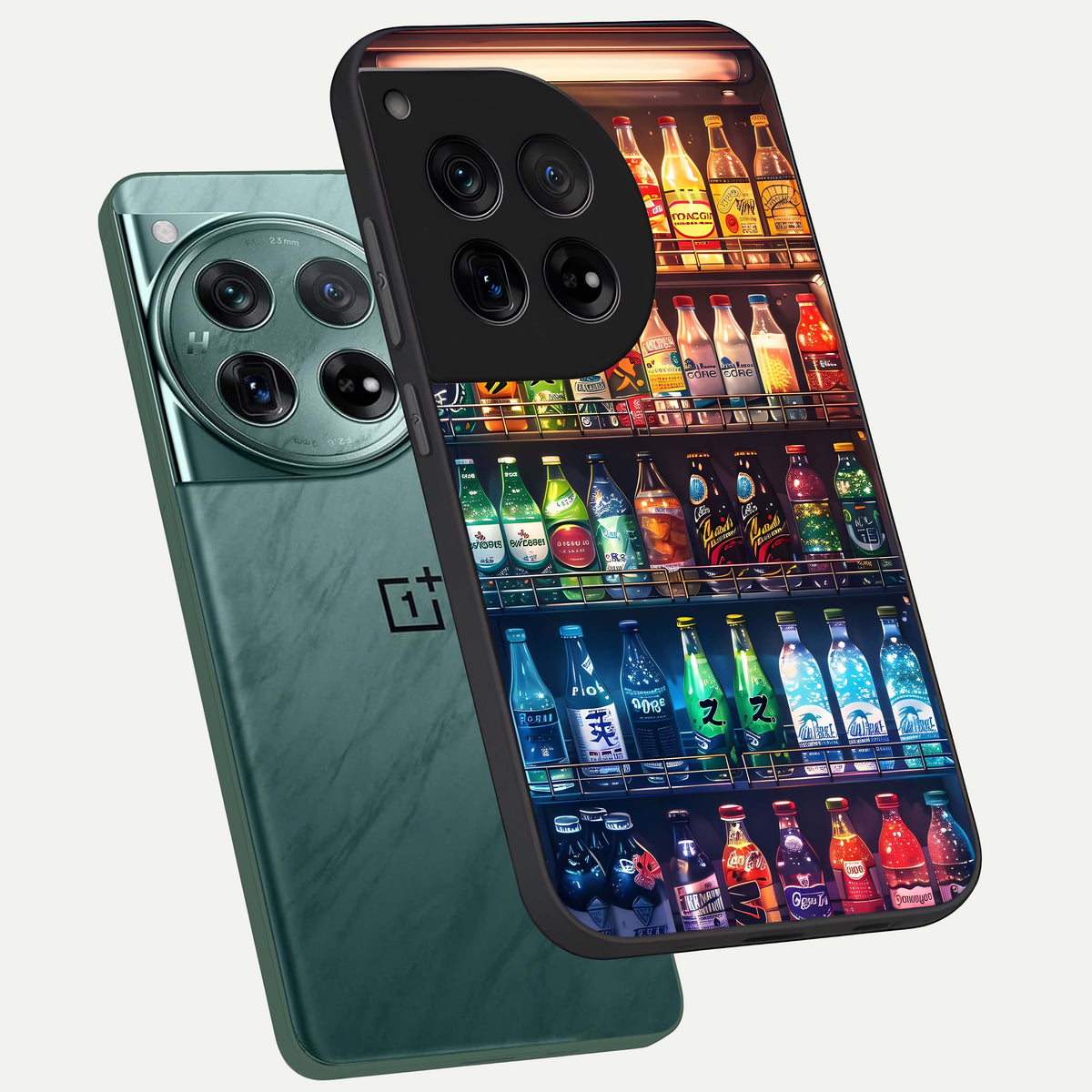  Colorfull Tree phone case For OnePlus 12 showing premium glass back cover with detailed artwork