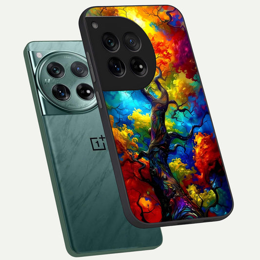  Colorful Soda Bottles phone case For OnePlus 12 showing premium glass back cover with detailed artwork