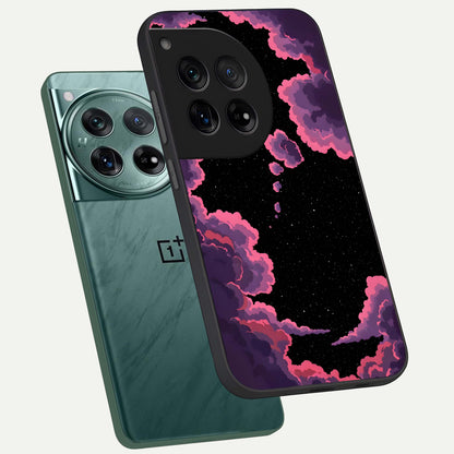 Cosmic Cloud Journey phone case For OnePlus 12 showing premium glass back cover with detailed artwork