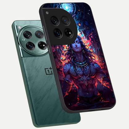  Divine Fire Shiv phone case For OnePlus 12 showing premium glass back cover with detailed artwork