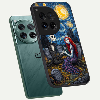  Eternal Night Love phone case For OnePlus 12 showing premium glass back cover with detailed artwork