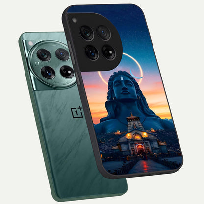  Eternal Shiva Aura phone case For OnePlus 12 showing premium glass back cover with detailed artwork