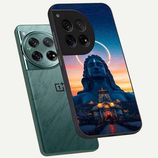  Eternal Shiva Aura phone case For OnePlus 12 showing premium glass back cover with detailed artwork