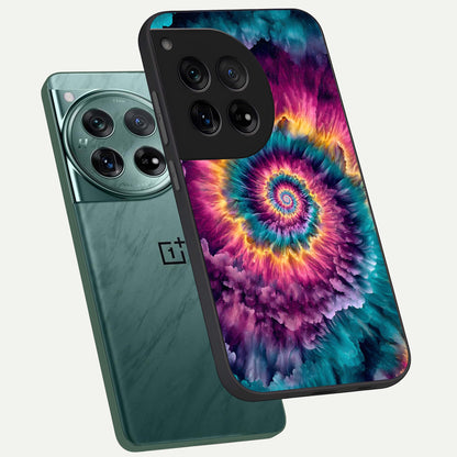  Galactic Spiral Burst phone case For OnePlus 12 showing premium glass back cover with detailed artwork
