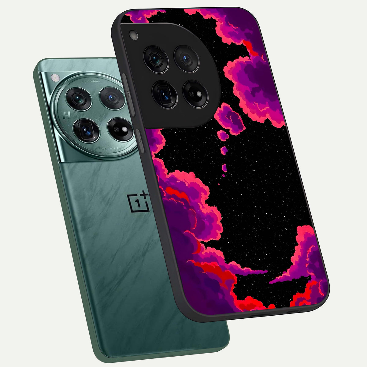  Galaxy Dream Frame phone case For OnePlus 12 showing premium glass back cover with detailed artwork