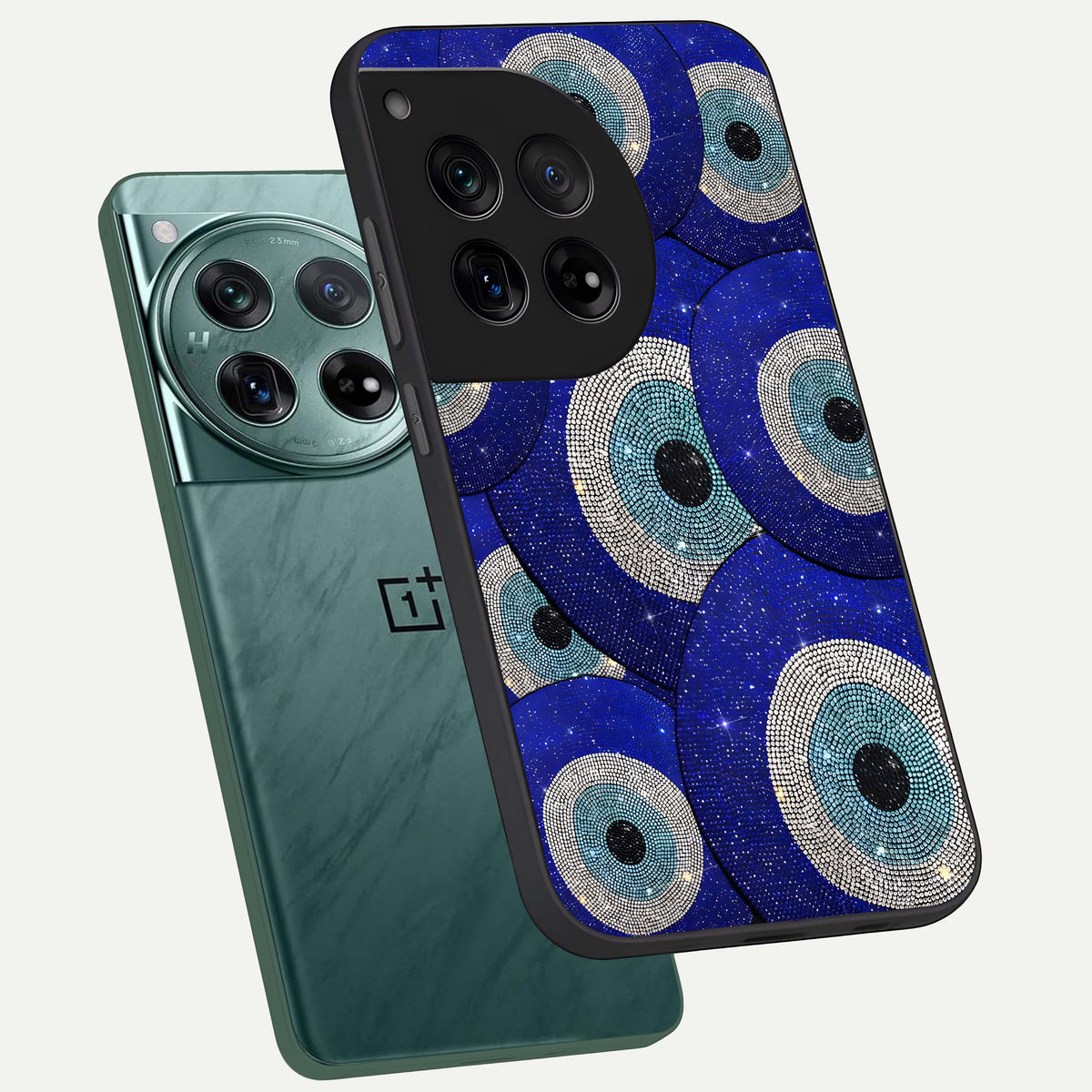  Galaxy Eye Flow phone case For OnePlus 12 showing premium glass back cover with detailed artwork