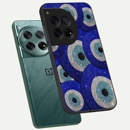  Galaxy Eye Flow phone case For OnePlus 12 showing premium glass back cover with detailed artwork