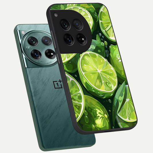  Green Kawasaki phone case For OnePlus 12 showing premium glass back cover with detailed artwork