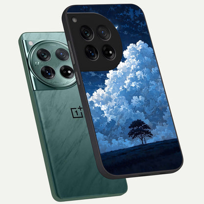  Midnight Sky Serenity phone case For OnePlus 12 showing premium glass back cover with detailed artwork