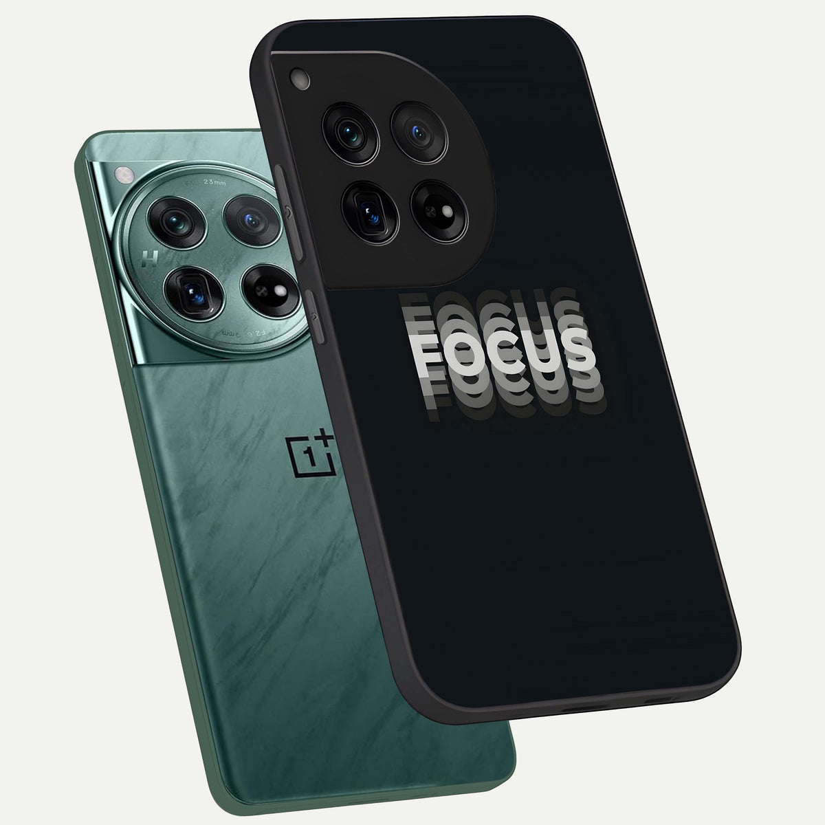  Mono Focus Vision phone case For OnePlus 12 showing premium glass back cover with detailed artwork