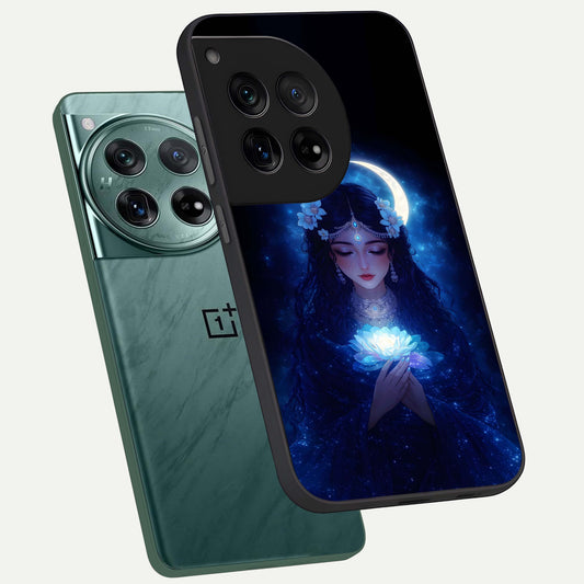  Mystic Moon Queen phone case For OnePlus 12 showing premium glass back cover with detailed artwork