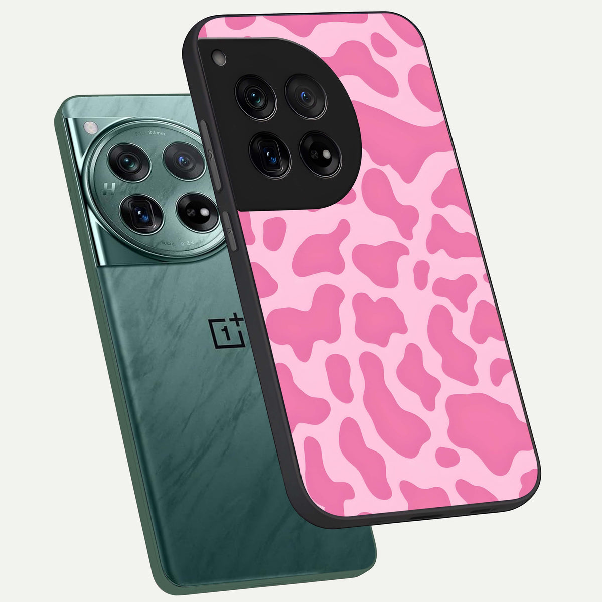  Pinkish Scenery phone case For OnePlus 12 showing premium glass back cover with detailed artwork