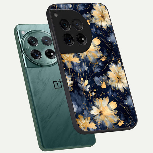  Royal Petal Dream phone case For OnePlus 12 showing premium glass back cover with detailed artwork