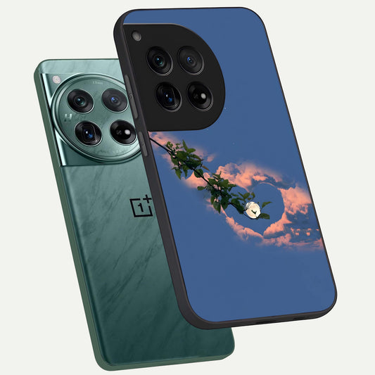  Sky Under Tree phone case For OnePlus 12 showing premium glass back cover with detailed artwork