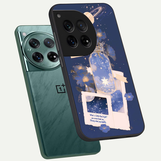  Starlit Cosmic Jar phone case For OnePlus 12 showing premium glass back cover with detailed artwork