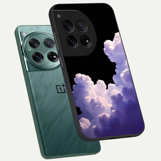  Starlit Night Whispers phone case For OnePlus 12 showing premium glass back cover with detailed artwork