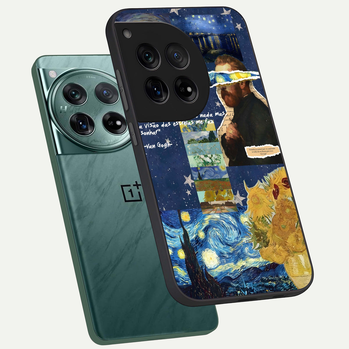  Starry Dream Vision phone case For OnePlus 12 showing premium glass back cover with detailed artwork