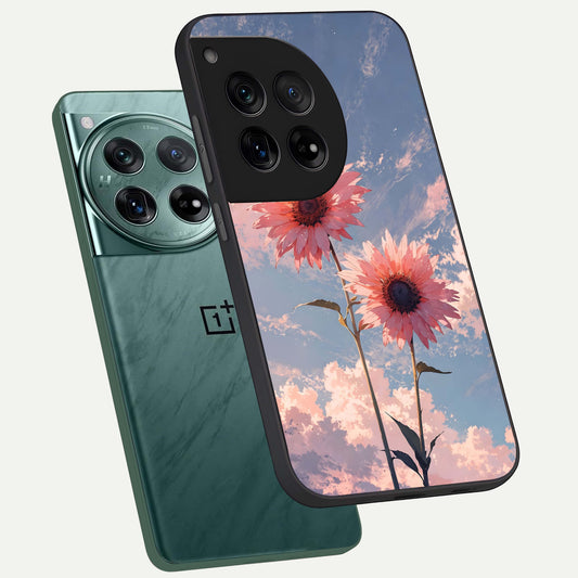  Sun Moon Balance phone case For OnePlus 12 showing premium glass back cover with detailed artwork