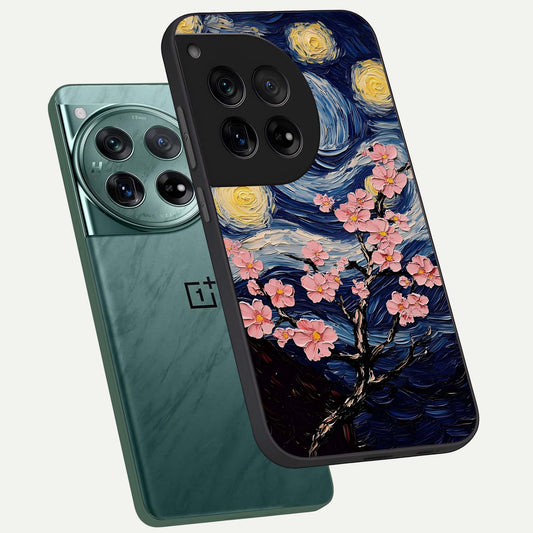  Van Gogh Scenery phone case For OnePlus 12 showing premium glass back cover with detailed artwork