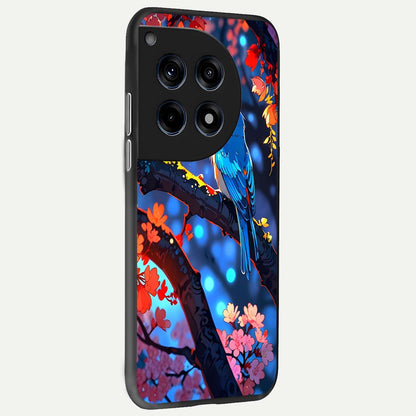  Blooming Water Drift back cover For OnePlus 12 slim fit glass case with vibrant aesthetic design