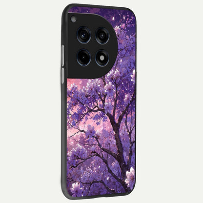  Blossom Tree back cover For OnePlus 12 slim fit glass case with vibrant aesthetic design