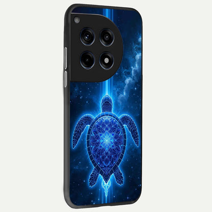  Blue Galaxy Turtle back cover For OnePlus 12 slim fit glass case with vibrant aesthetic design