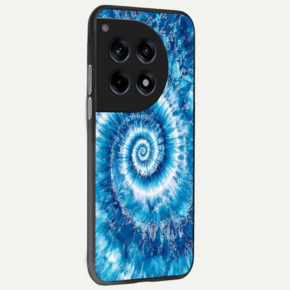  Blue Galaxy Wave back cover For OnePlus 12 slim fit glass case with vibrant aesthetic design
