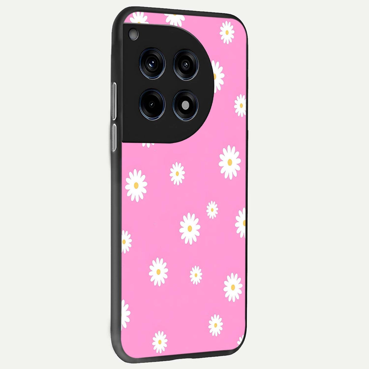  Bubblegum Daisy Pop back cover For OnePlus 12 slim fit glass case with vibrant aesthetic design
