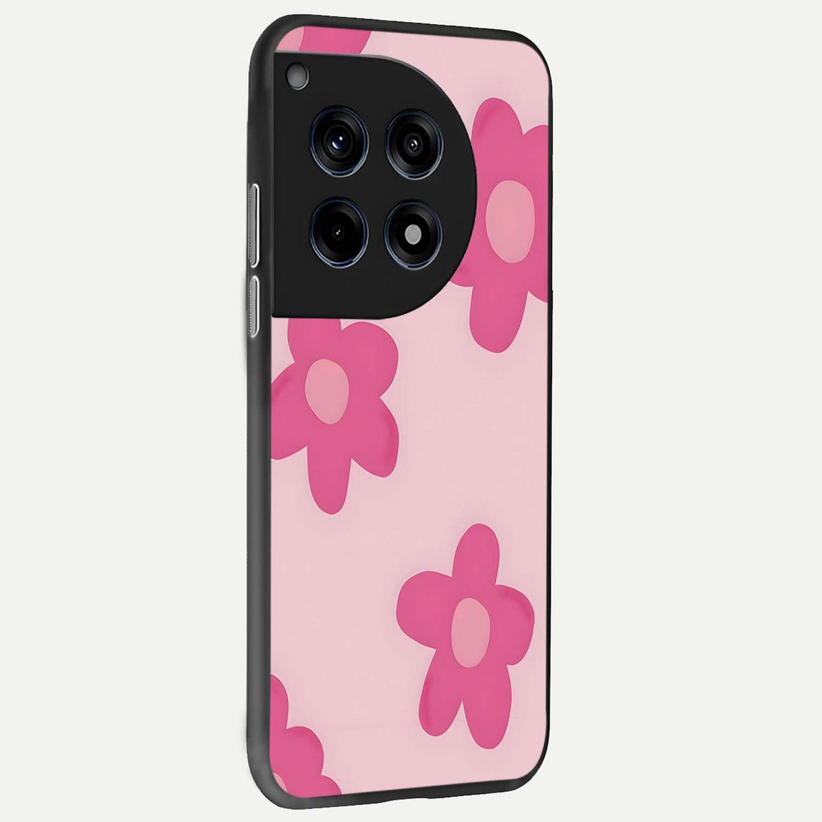  Candy Bloom Dreams back cover For OnePlus 12 slim fit glass case with vibrant aesthetic design
