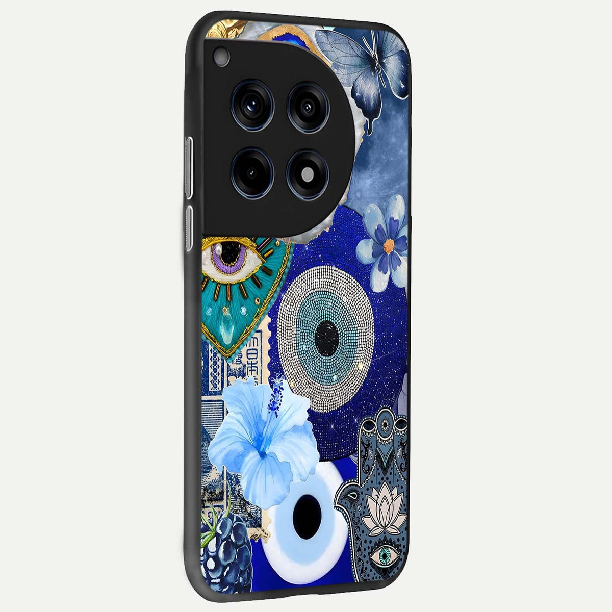  Celestial Blue Vision back cover For OnePlus 12 slim fit glass case with vibrant aesthetic design