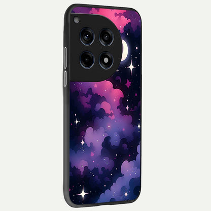  Celestial Moon Magic back cover For OnePlus 12 slim fit glass case with vibrant aesthetic design