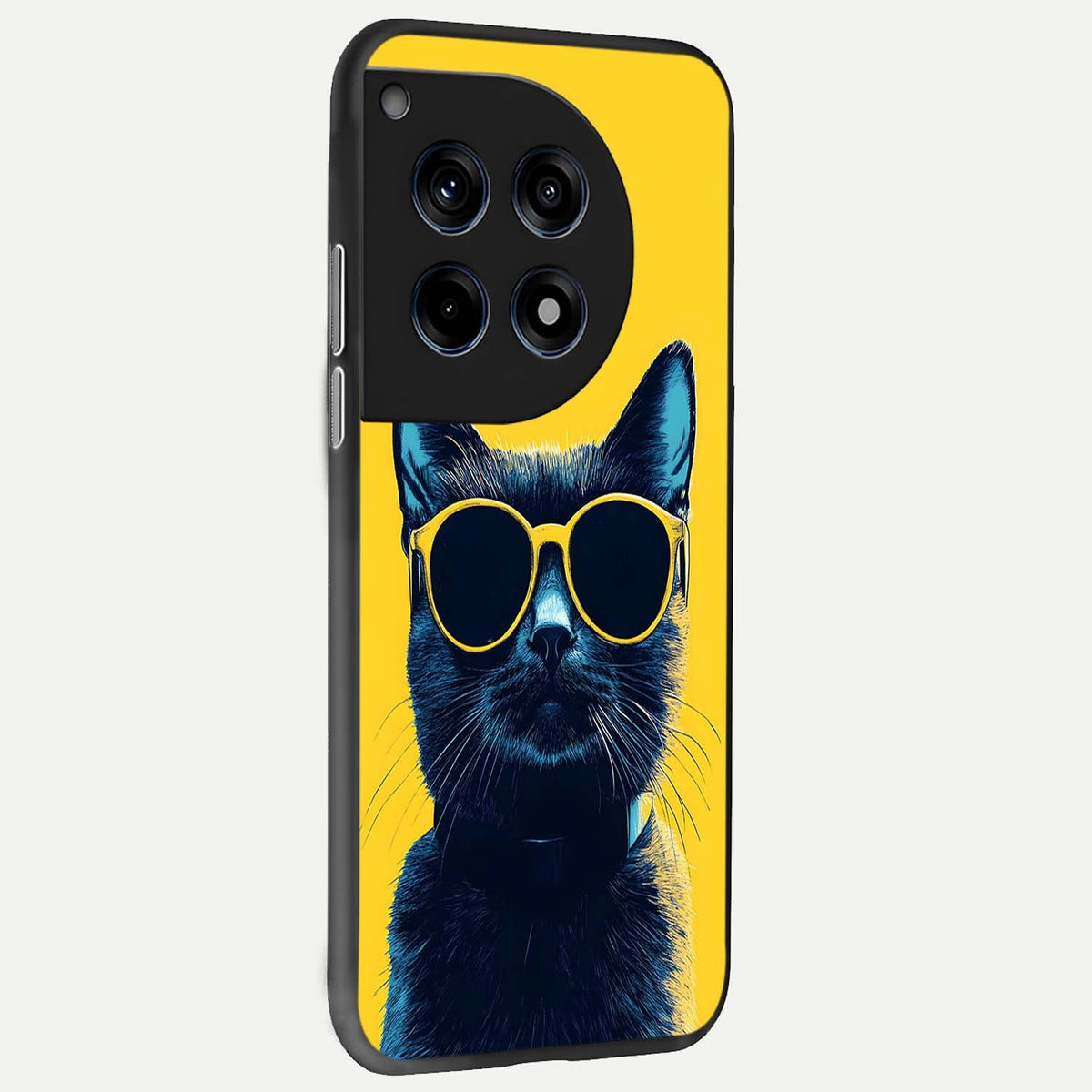  Cool Cat Vibes back cover For OnePlus 12 slim fit glass case with vibrant aesthetic design